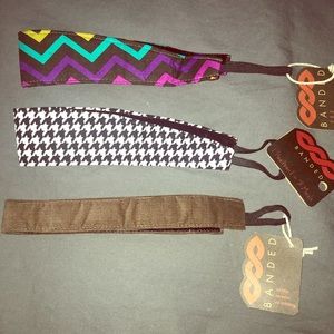 Banded headbands, new (set of 3)